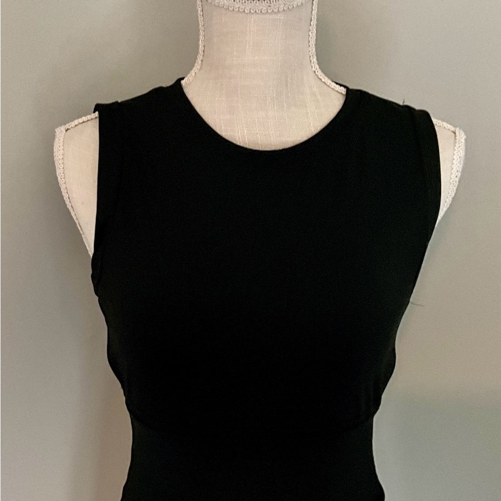 fab'rik Charcoal Sleeveless Top, very flattering